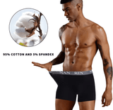 4-Pack Men’s Boxer Shorts – Soft Cotton Underwear with 3D Pouch, Breathable & Comfortable, Large Sizes Available