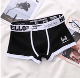 6-Pack Men’s Cotton Boxer Shorts – Soft & Breathable Underwear with Letter Waistband, 3 Colors, Sizes L–3XL