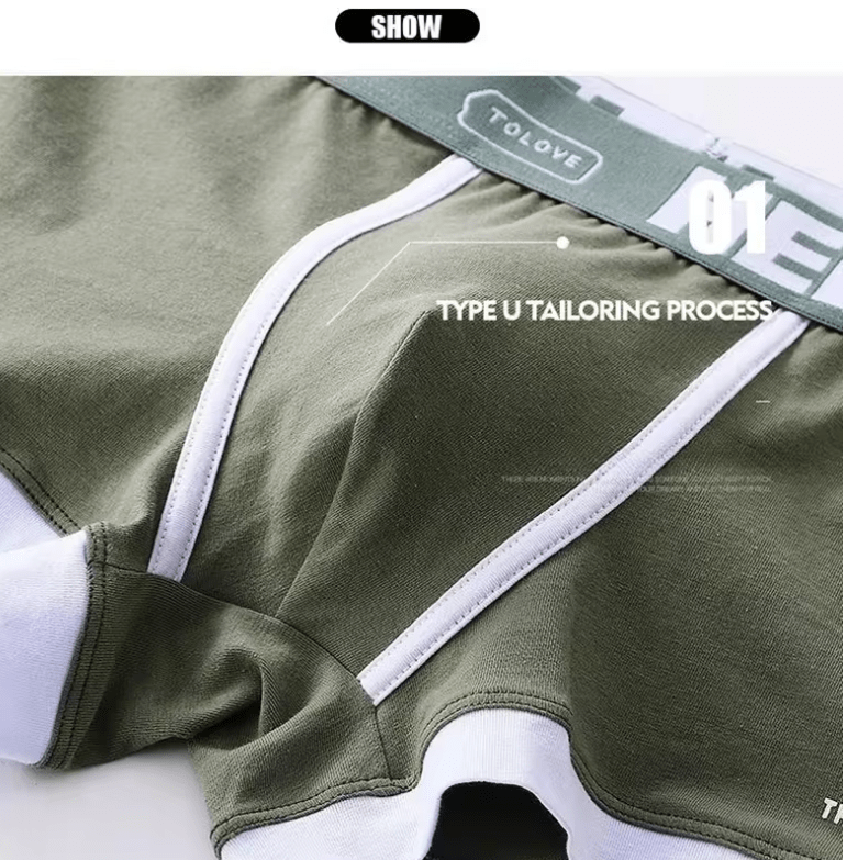 6-Pack Men’s Cotton Boxer Shorts – Soft & Breathable Underwear with Letter Waistband, 3 Colors, Sizes L–3XL