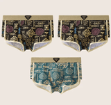 3-Pack Men’s Retro Boxer Briefs – Soft Cotton Underwear, Breathable & Comfortable with Elastic Waistband