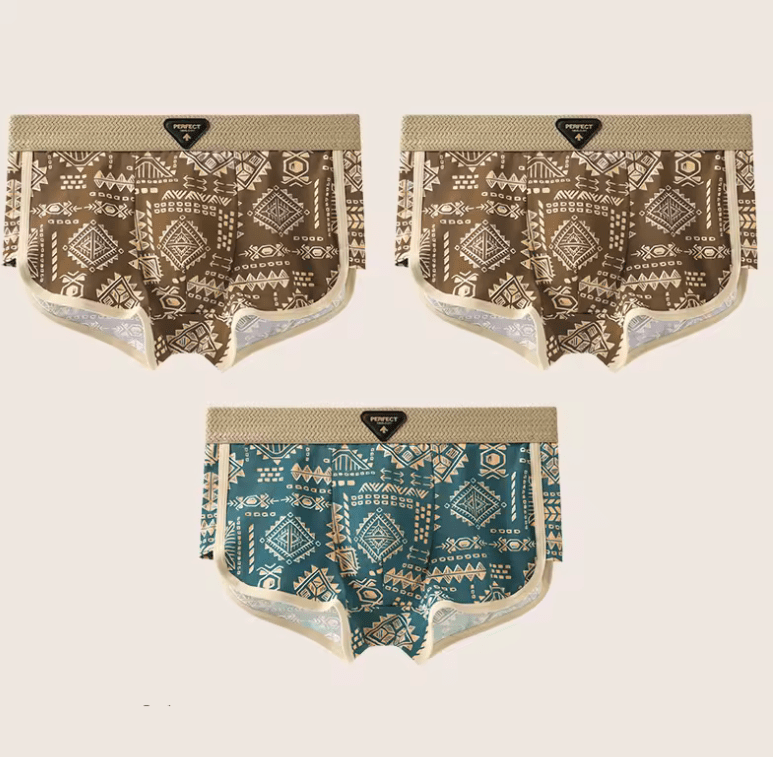 3-Pack Men’s Retro Boxer Briefs – Soft Cotton Underwear, Breathable & Comfortable with Elastic Waistband