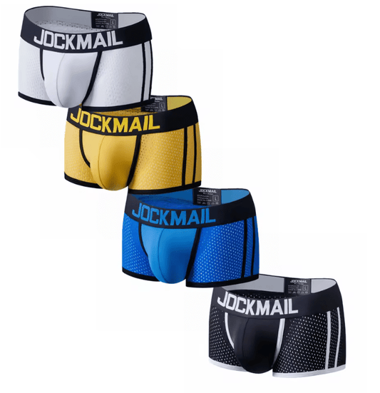 4-Pack Men’s Ice Silk Boxer Shorts – Breathable Mesh Underwear, Quick-Drying & Lightweight