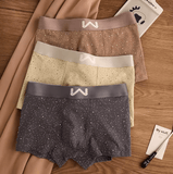 3-Pack Men’s 5A Antibacterial Cotton Boxer Briefs – Starry Sky Print, Breathable & Comfortable U-Pouch Underwear