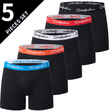 5-Pack Men’s Fashion Long Boxer Shorts – Comfortable, Breathable & Stretch Fit for Sports and Casual Wear