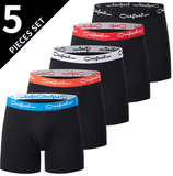 5-Pack Men’s Fashion Long Boxer Shorts – Comfortable, Breathable & Stretch Fit for Sports and Casual Wear