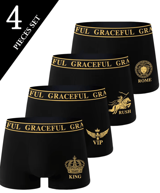 4-Pack Men’s Black Boxer Briefs – Soft, Breathable & High-Quality Underwear for Sports and Everyday Comfort