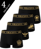 4-Pack Men’s Black Boxer Briefs – Soft, Breathable & High-Quality Underwear for Sports and Everyday Comfort