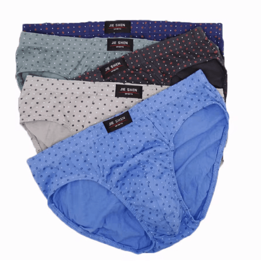 5-Pack Men’s 100% Cotton Briefs – Breathable, Plus Size Summer Underwear