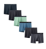 6-Pack Men’s Solid Color Boxer Briefs – Sexy, High-Quality Polyester Trunks
