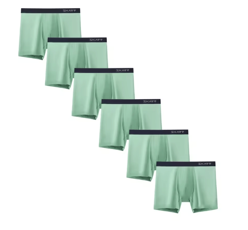 6-Pack Men’s Solid Color Boxer Briefs – Sexy, High-Quality Polyester Trunks