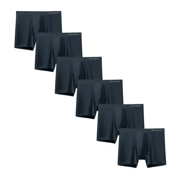 6-Pack Men’s Solid Color Boxer Briefs – Sexy, High-Quality Polyester Trunks