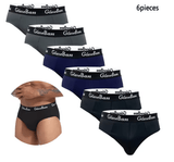 6-Pack Men’s Fashion Boxer Briefs – Luxury Brand-Style Underwear Set