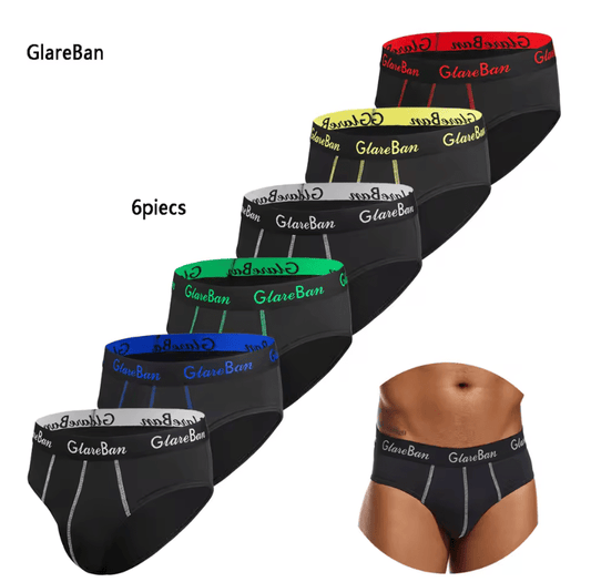 6-Pack Men’s Fashion Boxer Briefs – Luxury Brand-Style Underwear Set