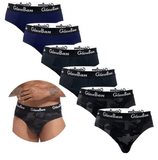 6-Pack Men’s Fashion Boxer Briefs – Luxury Brand-Style Underwear Set