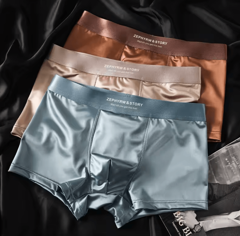 Men’s Seamless Ice Silk Boxer Briefs – Ultra-Thin, Smooth & Breathable Summer Underwear