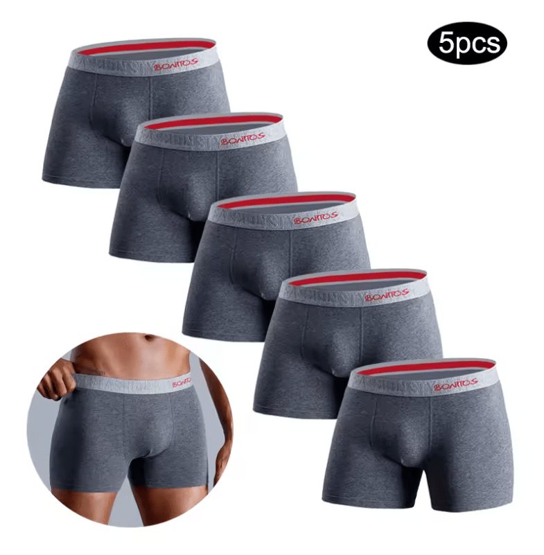 5-Pack Men’s Cotton Boxer Shorts – Sexy Underwear Gift Set for 2025