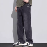 Men’s Retro Straight-Leg Jeans – High-End Loose Fit Wide-Leg Denim Pants for Summer