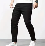 Men’s Slim-Fit Gray Jeans – 98% Cotton Skinny Denim Pants for Casual & Streetwear