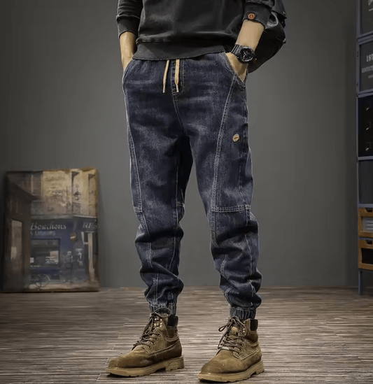 Autumn Winter Men’s Jeans – Trendy Loose-Fit Casual Harem Trousers, Comfortable Long Pants for Work & Everyday