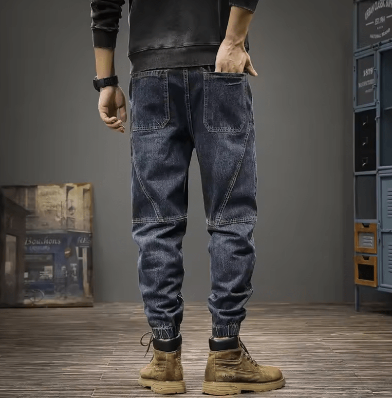 Autumn Winter Men’s Jeans – Trendy Loose-Fit Casual Harem Trousers, Comfortable Long Pants for Work & Everyday