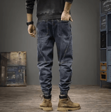 Autumn Winter Men’s Jeans – Trendy Loose-Fit Casual Harem Trousers, Comfortable Long Pants for Work & Everyday