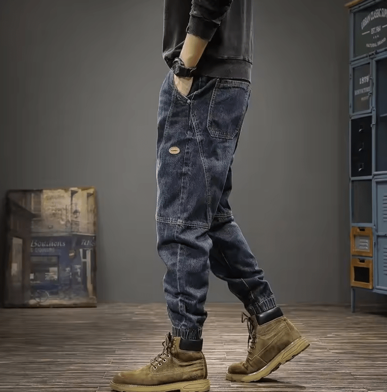 Autumn Winter Men’s Jeans – Trendy Loose-Fit Casual Harem Trousers, Comfortable Long Pants for Work & Everyday