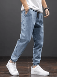 Men’s Spring Summer Jeans – Fashion Tapered Harem Denim Pants, Casual Jogger Baggy Trousers, Plus Size 5XL Streetwear