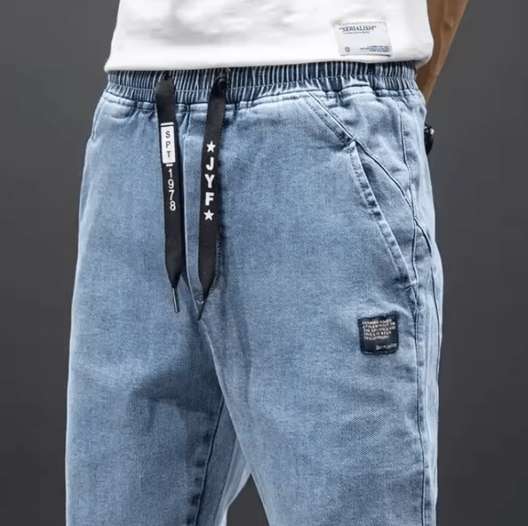 Men’s Spring Summer Jeans – Fashion Tapered Harem Denim Pants, Casual Jogger Baggy Trousers, Plus Size 5XL Streetwear