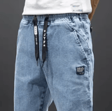 Men’s Spring Summer Jeans – Fashion Tapered Harem Denim Pants, Casual Jogger Baggy Trousers, Plus Size 5XL Streetwear