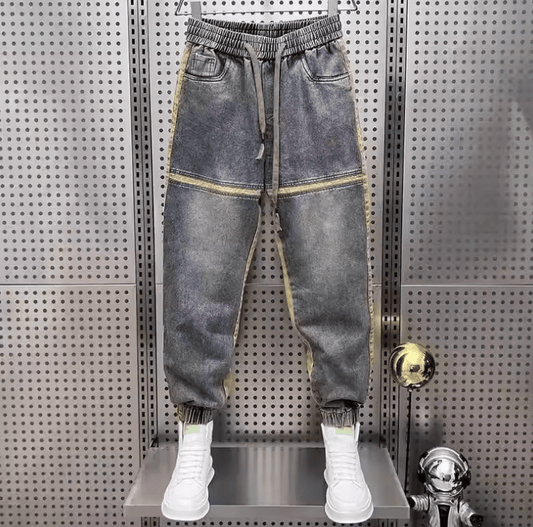 Men’s Autumn Winter Jeans – Loose Fit Korean Style, Trendy Brand Outlaw Harajuku Pants, Wide Leg Small-Foot Trousers