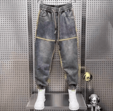 Men’s Autumn Winter Jeans – Loose Fit Korean Style, Trendy Brand Outlaw Harajuku Pants, Wide Leg Small-Foot Trousers