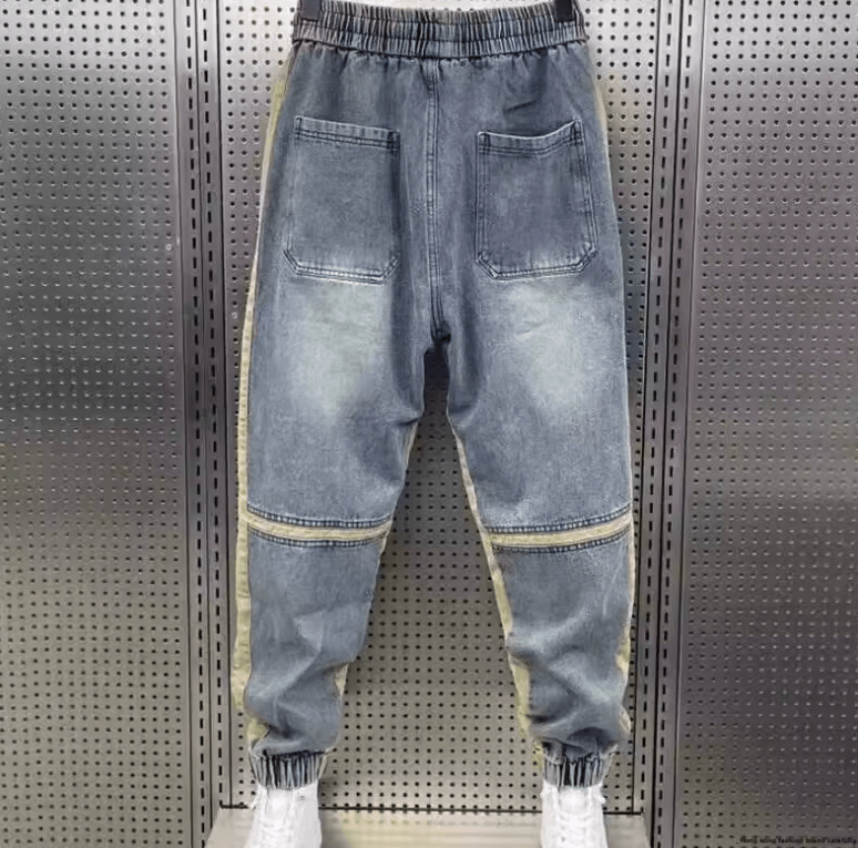 Men’s Autumn Winter Jeans – Loose Fit Korean Style, Trendy Brand Outlaw Harajuku Pants, Wide Leg Small-Foot Trousers