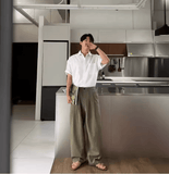 Men’s Summer Linen Trousers – High-End Japanese Style, Versatile Loose-Fit Straight-Leg Casual Pants, Comfortable & Breathable