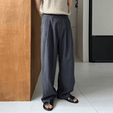 Men’s Summer Linen Trousers – High-End Japanese Style, Versatile Loose-Fit Straight-Leg Casual Pants, Comfortable & Breathable