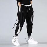 Trendy Brand Men’s Cargo Pants – Loose Fit Casual Autumn 2025 Trousers, Versatile White Pants for Men