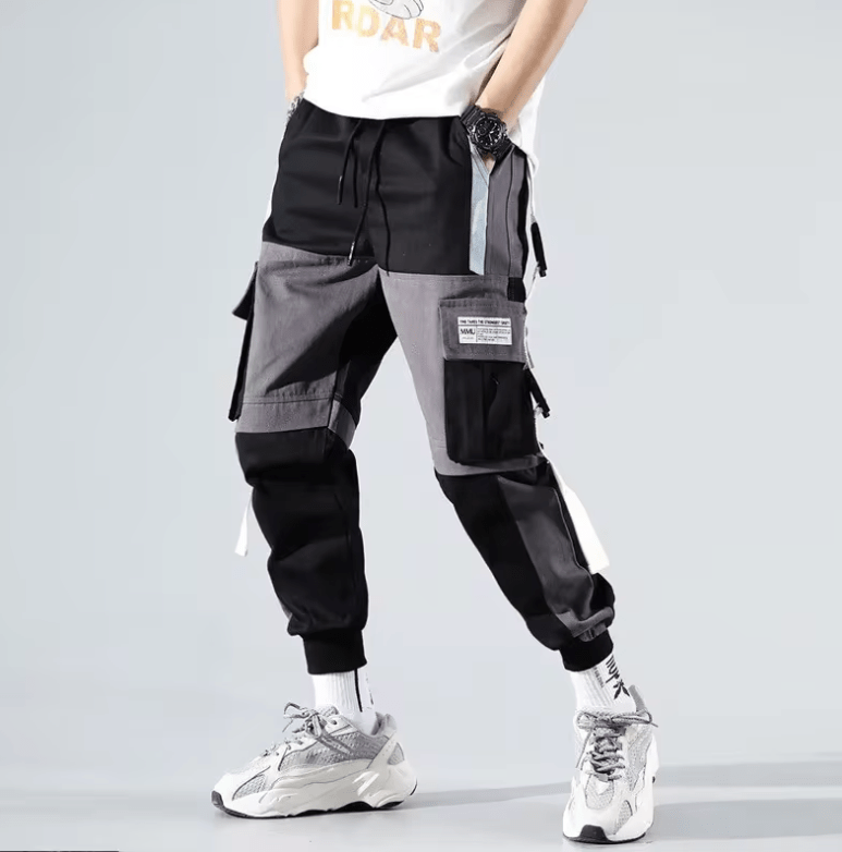 Trendy Brand Men’s Cargo Pants – Loose Fit Casual Autumn 2025 Trousers, Versatile White Pants for Men