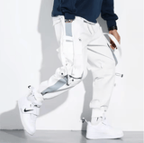 Trendy Brand Men’s Cargo Pants – Loose Fit Casual Autumn 2025 Trousers, Versatile White Pants for Men