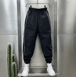Men’s Summer Quick-Dry Casual Pants – Thin Breathable Air-Conditioning Trousers with Splicing & Side Stitching, Bundled Feet Style