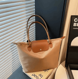 Women’s Casual Large-Capacity Shoulder Bag – Spring New Handheld Dumpling Bag, Simple Portable Underarm Tote with Nylon Lining