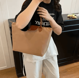 Women’s Casual Large-Capacity Shoulder Bag – Spring New Handheld Dumpling Bag, Simple Portable Underarm Tote with Nylon Lining