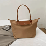 Women’s Casual Large-Capacity Shoulder Bag – Spring New Handheld Dumpling Bag, Simple Portable Underarm Tote with Nylon Lining
