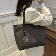 Women’s Brand Printed Tote Bag – New Retro Style, Fashion Letter Design, High-End Large-Capacity Shoulder Bag for Commuting
