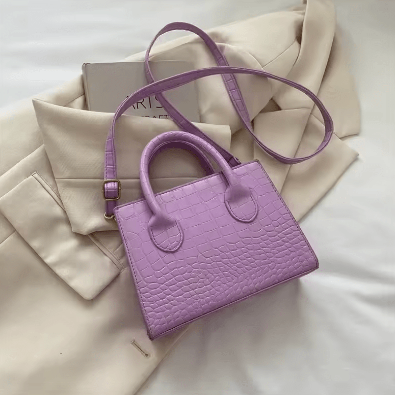 Women’s Spanish Minimalist Crocodile Pattern Tote Bag – Large-Capacity Single Shoulder Bag, New Popular Fashion Design