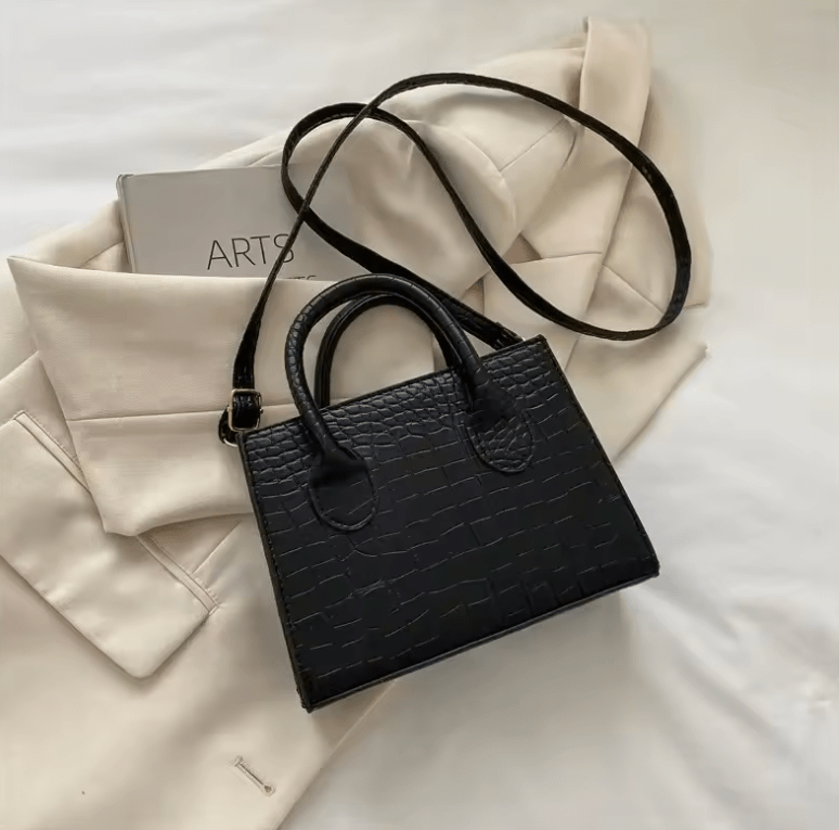 Women’s Spanish Minimalist Crocodile Pattern Tote Bag – Large-Capacity Single Shoulder Bag, New Popular Fashion Design