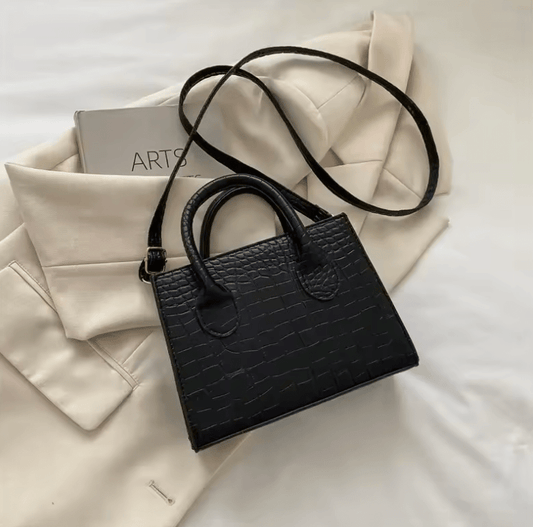 Women’s Spanish Minimalist Crocodile Pattern Tote Bag – Large-Capacity Single Shoulder Bag, New Popular Fashion Design