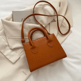 Women’s Spanish Minimalist Crocodile Pattern Tote Bag – Large-Capacity Single Shoulder Bag, New Popular Fashion Design