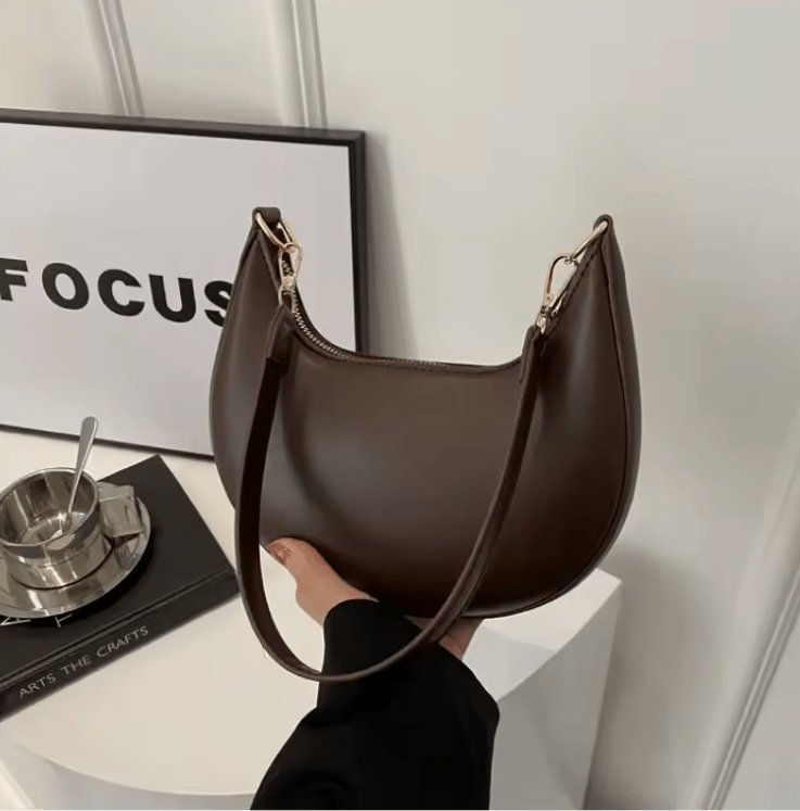 New 2025 Women’s Underarm Bag – Simple Pure Color Single Shoulder Crossbody, Versatile Quality Student Bag