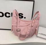 Women’s Large-Capacity Crescent Shoulder Bag – Fashion Crossbody with Adjustable Strap, Daily Messenger Bag with Pendant for Commuting