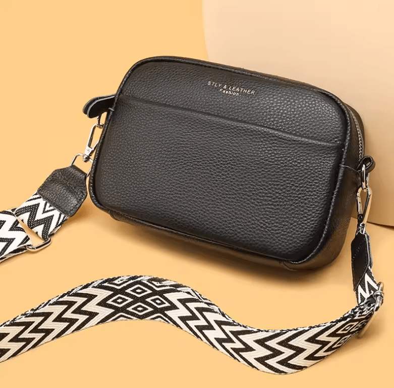 Women’s Trendy Minimalist Crossbody Bag – Top Layer Cowhide Leather, Small Square Single Shoulder Bag