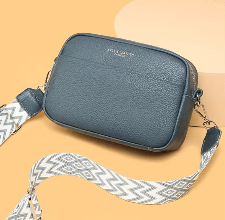 Women’s Trendy Minimalist Crossbody Bag – Top Layer Cowhide Leather, Small Square Single Shoulder Bag